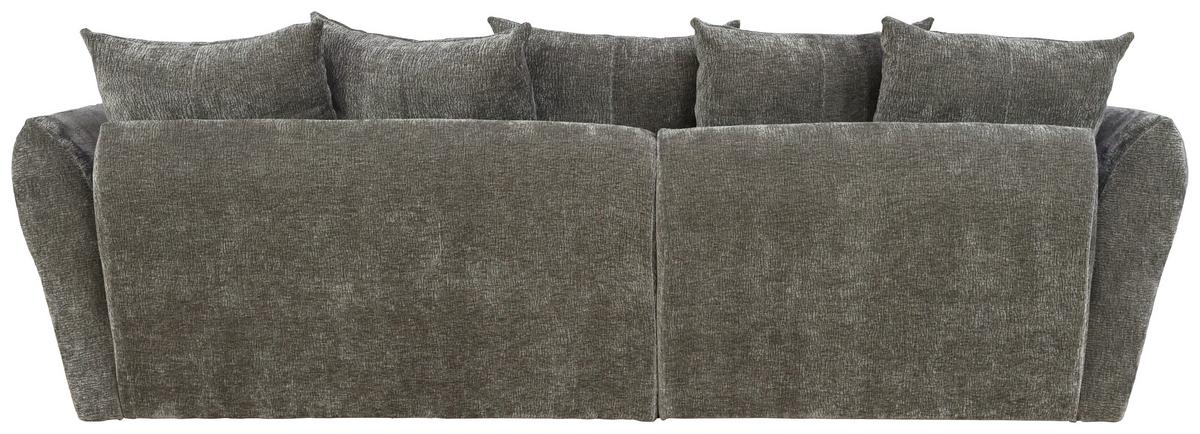 Univerzálna sedačka CAMMELLIO, tmavosivá ženilka, 7 vankúšov - čierna/tmavosivá, Modern, textil (296/75-95/189cm) - Mömax