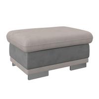 Hocker Seaside - Chromfarben/Hellgrau, KONVENTIONELL, Textil (97/47/67cm) - MID.YOU
