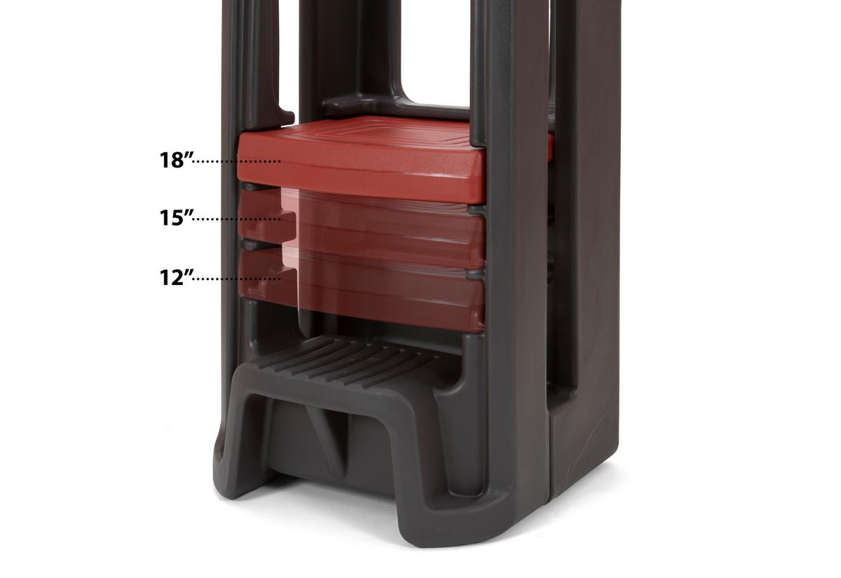 Lernturm Simplay 3 Kunststoff Dunkelbraun Verstellbar 86,1cm - Dunkelbraun, Basics, Kunststoff (42,2/35,6/86,1cm)