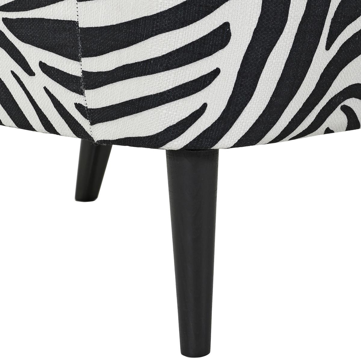 Ohrensessel Versailles Schwarz/Weiß B: 72 cm - Dunkelbraun/Schwarz, Design, Textil (72/104/85cm) - MID.YOU