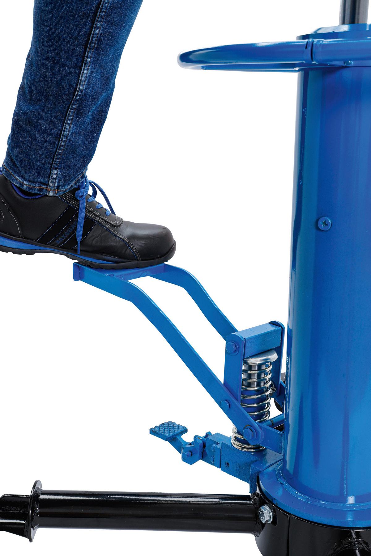Schwerlast-Getriebeheber Doppelhub - Blau/Schwarz, Basics (56/37/89cm)