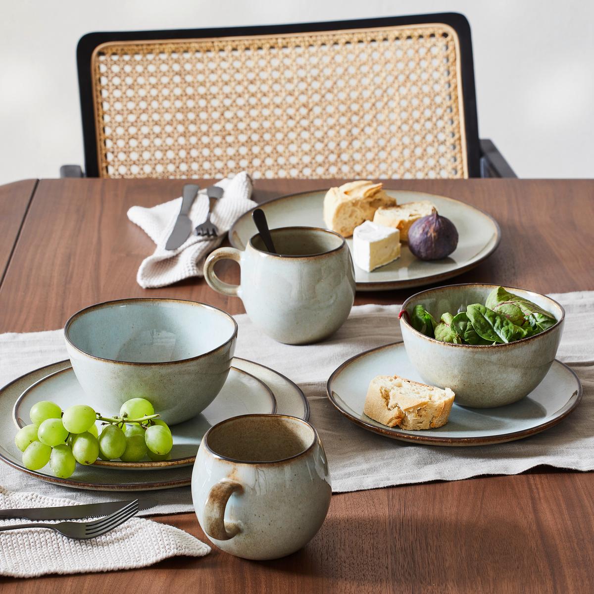 Kombinovaný servis 8 - dielny - sivá, Basics, keramika (32/29/31,5cm) - Creatable