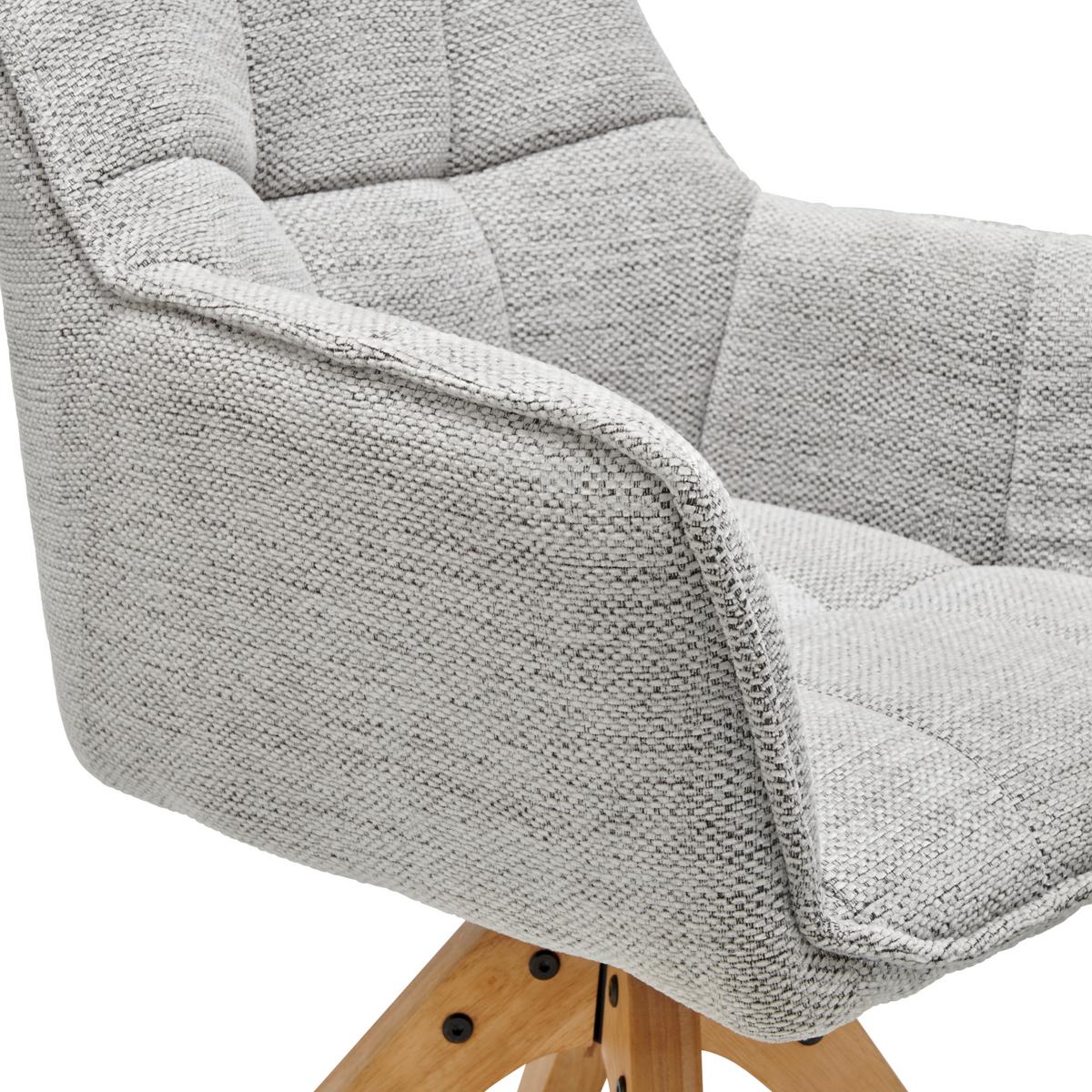 Armlehnstuhl Kerry Hellgrau B: 63 Cm - Eichefarben/Hellgrau, LIFESTYLE, Holz/Textil (63/83/61cm) - MID.YOU