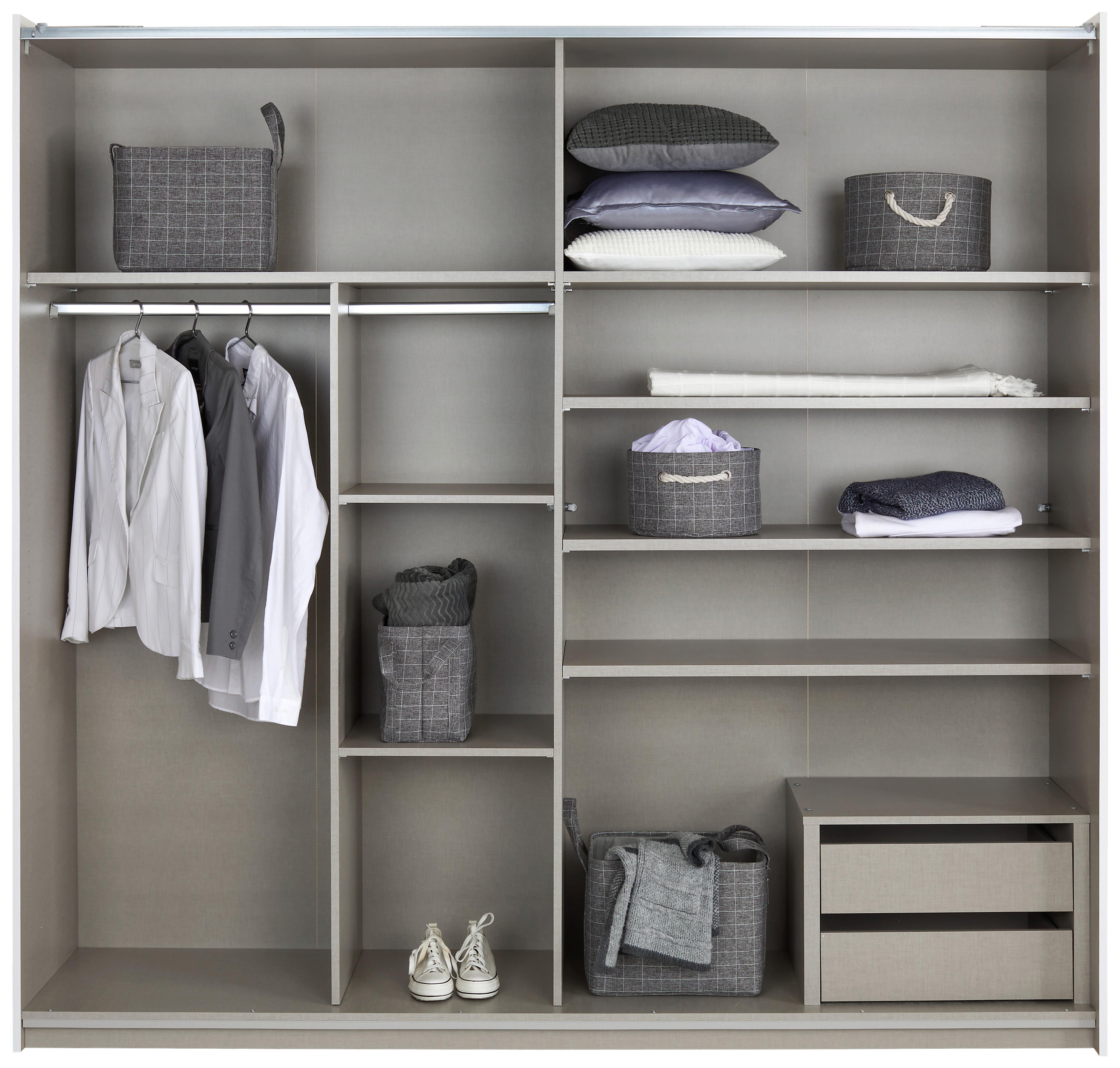 Einlegeböden 3er-set 107x45 Cm Leinenoptik - Naturfarben, MODERN, Holzwerkstoff (107/2,2/45cm)