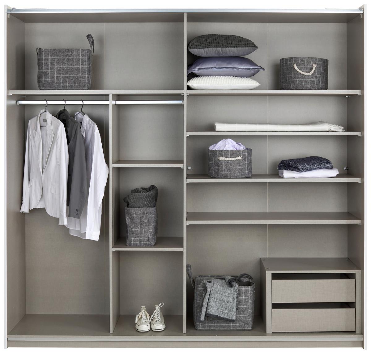 Einlegeböden 3er-set 107x45 Cm Leinenoptik - Naturfarben, MODERN, Holzwerkstoff (107/2,2/45cm)