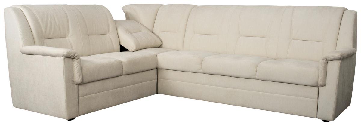 ECKSCHLAFSOFA Rafael, Creme S: 279x224cm - Beige/Creme, Trend, Textil (279/224cm)