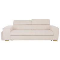 3-SitzerSofa m. Schlaffunktion Sirius S creme, B: 251cm - Creme/Schwarz, KONVENTIONELL, Holz/Holzwerkstoff (251/96/100cm)