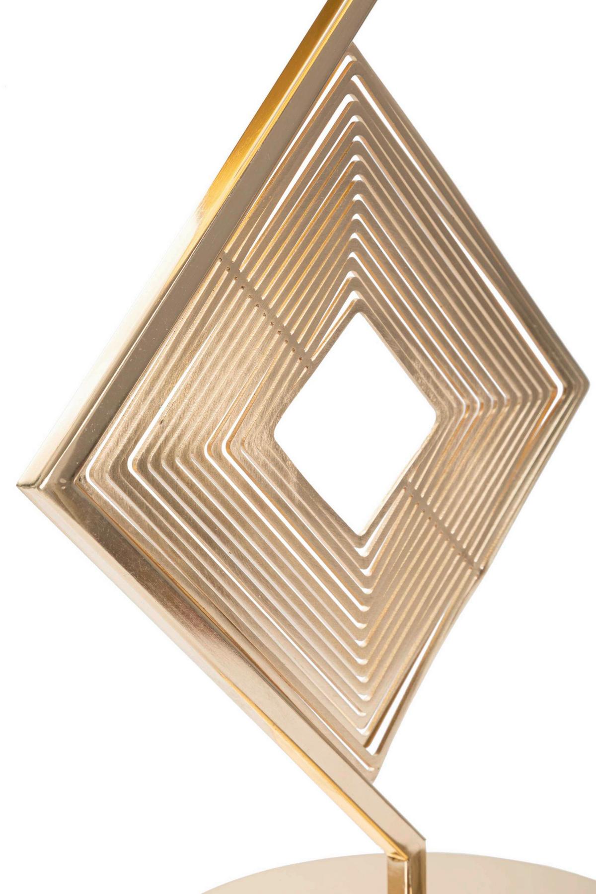 Tischleuchte Move Weiß, Goldfarben B: 30 cm - Goldfarben/Weiß, Basics, Textil/Metall (30/56/30cm)