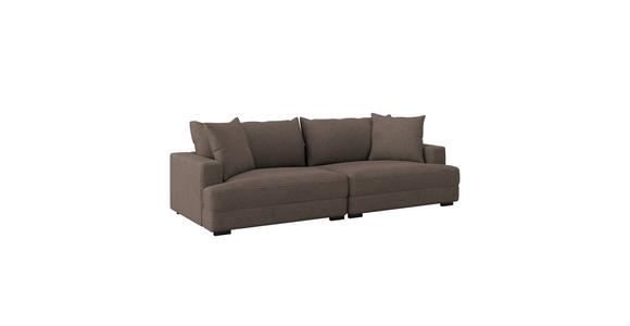 Megasofa Pelle-Megasofa - Wengefarben/Cappuccino, Trend, Textil (261/124cm) - Luca Bessoni