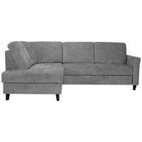 Rohová sedačka LARRY, levá, šedá - šedá/černá, Basics, dřevo/kompozitní dřevo (184/240cm)