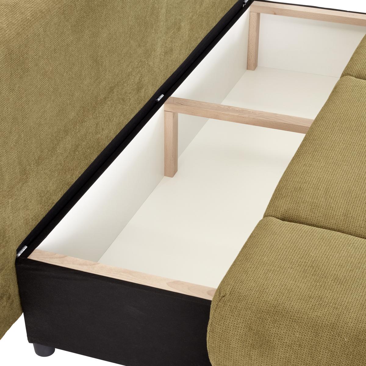 2-Sitzer-Sofa mit Schlaffunkt. und Bettkasten Clipso Olivgrün - Olivgrün, Basics, Textil (212/93/90cm) - Ondega
