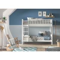 Etagenbett Scott Weiß Echtholz inkl. Zubehör - Weiß, Natur, Holz (90/200cm) - Vipack