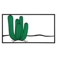 Wanddeko Cactus Grün, Schwarz B: 60 cm - Schwarz/Grün, Basics, Metall (60/33/1.30cm)