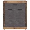 Kommode Luna Eiche Old Style - Alteiche/Schwarz, Design, Holzwerkstoff/Kunststoff (88,9/107,7/40cm) - MID.YOU