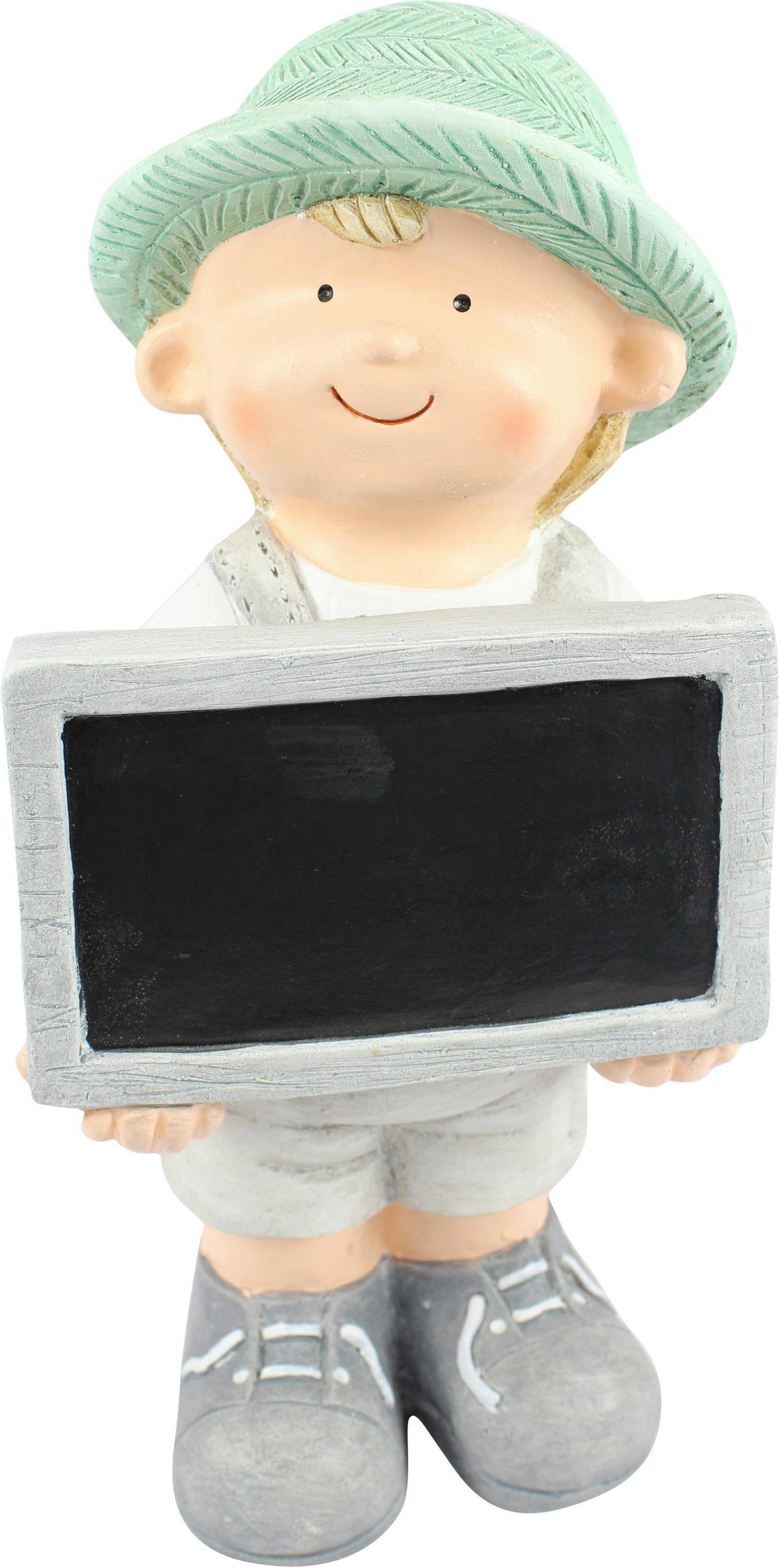 Gyerek Díszfigura Liam - fekete/szürke, Konventionell, kő (19,5/16/39cm) - Luca Bessoni