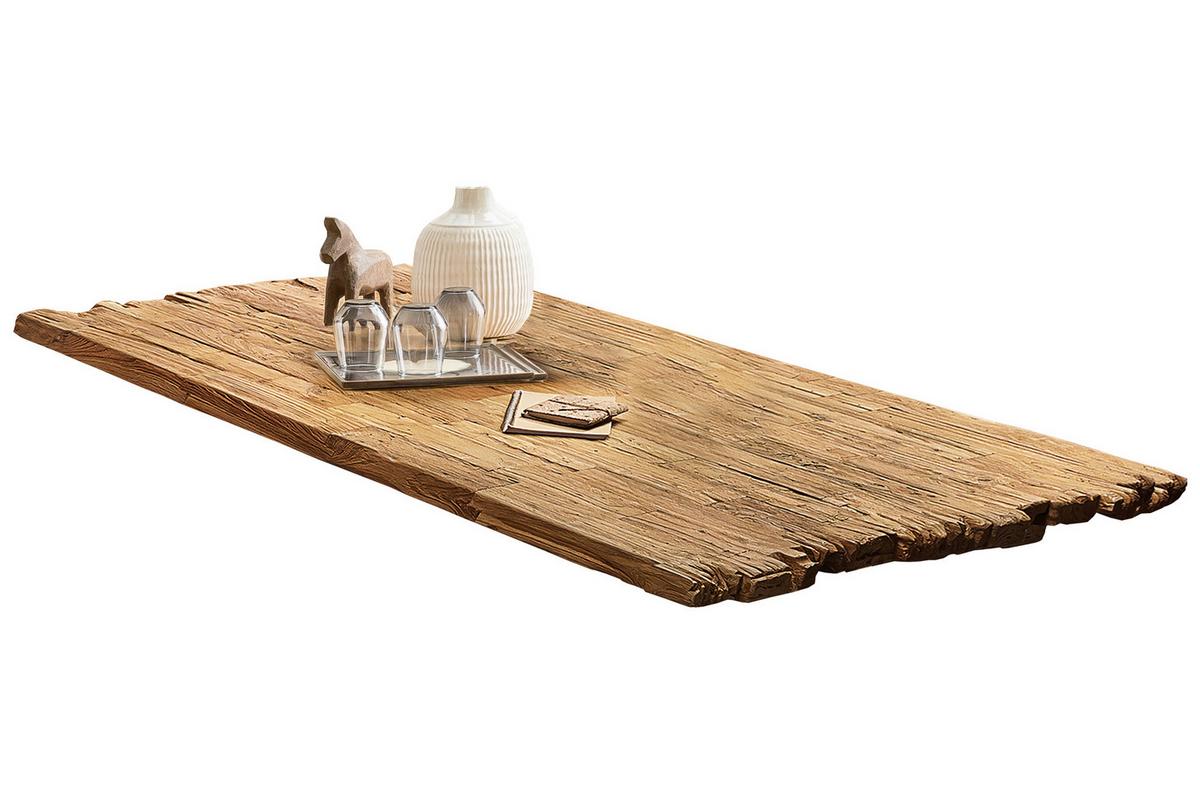 Esstisch Naturfarben /Silberfarben L: 200cm - Silberfarben/Naturfarben, MODERN, Holz/Metall (200/100/75,5cm) - MID.YOU