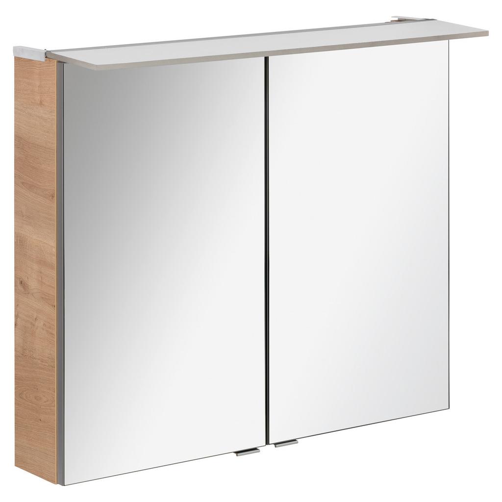 Spiegelschrank B.perfekt + Led 80x69,5x23,5cm Eiche Dekor