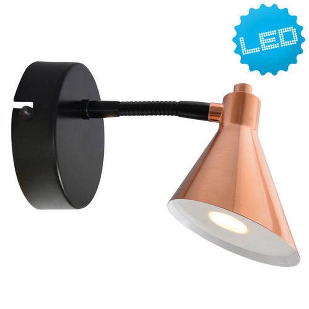 Led-wandleuchte Copper, 1-Flammig, Kupferfarben - Kupferfarben, Basics, Metall (13,5cm) - Näve