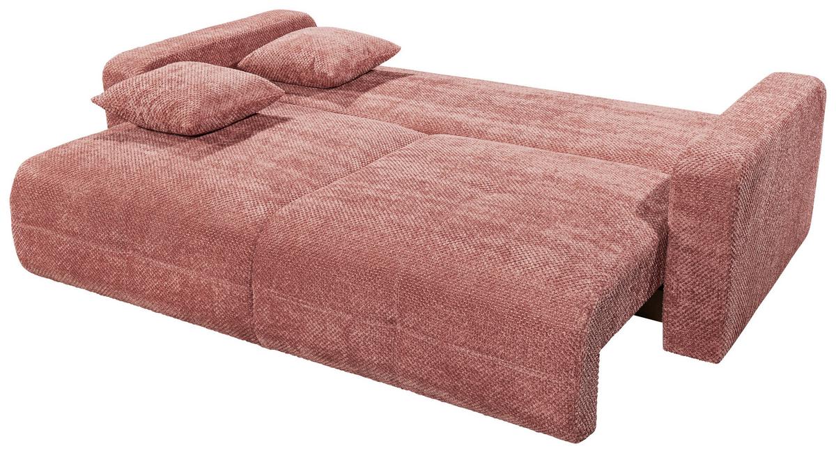 Schlafsofa Bullet Koralle B: 235 Cm - Koralle/Schwarz, KONVENTIONELL, Textil (235/88/120cm) - MID.YOU
