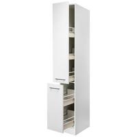 Potravinová skříň Neo bílá - bílá/barvy nerez oceli, Moderní, kov/kompozitní dřevo (30/200/57cm) - FlexWell