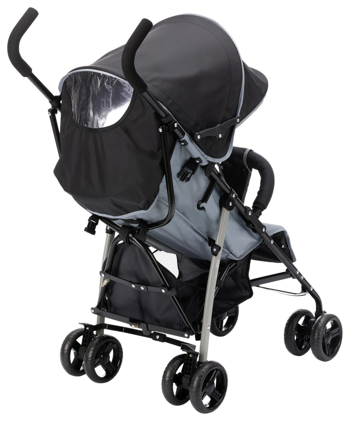 Buggy Glider Grau/Schwarz XL-Sonnendach - Schwarz/Grau, Kunststoff/Metall (38/98/80cm) - Fillikid