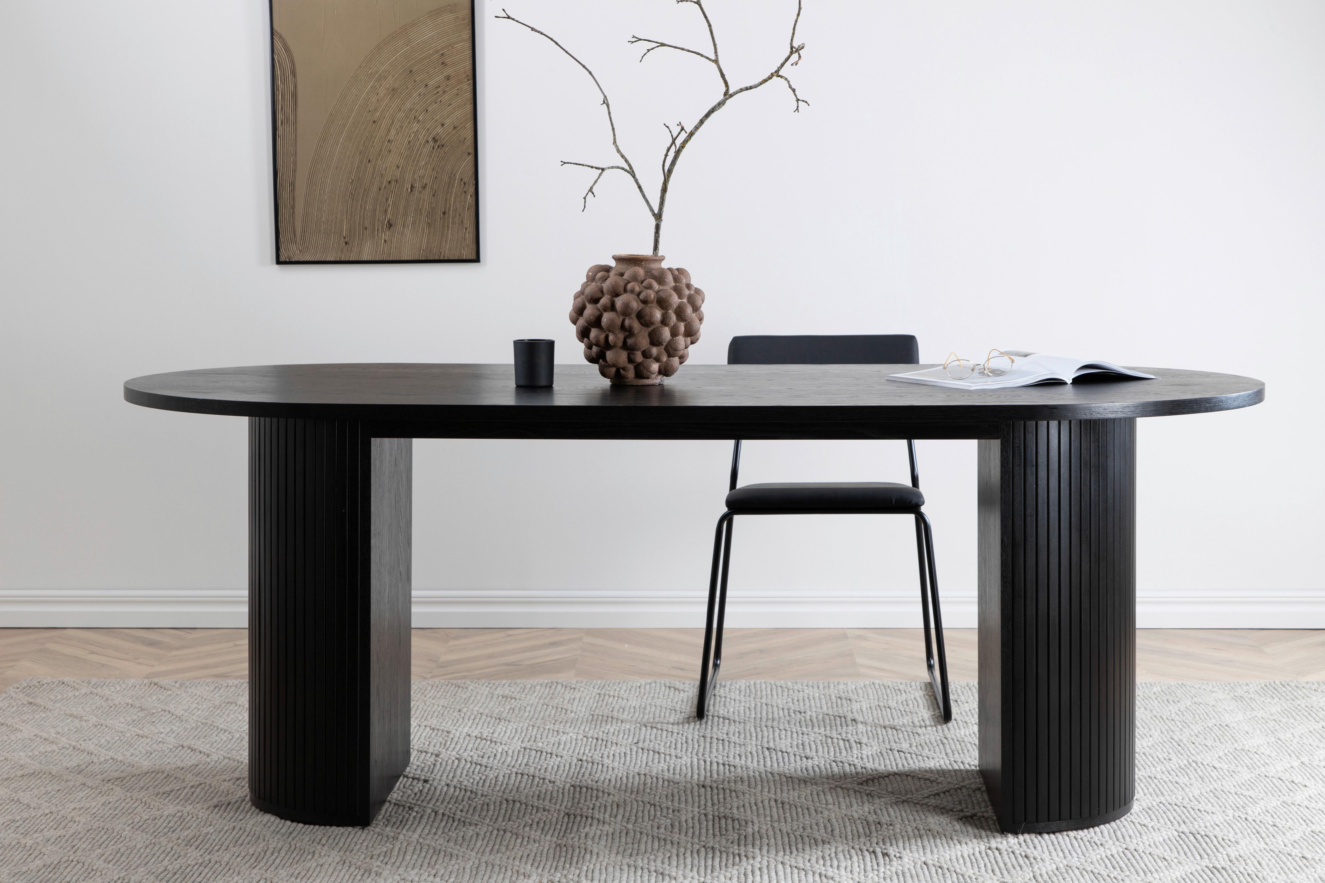 Esstisch Bianca - Schwarz, Design, Holz/Holzwerkstoff (200/90/75cm) - Livetastic