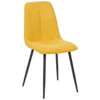 Stuhl Lago Gelb Gepolstert Lago - Gelb/Schwarz, MODERN, Holz/Textil (47/87/58cm) - P & B