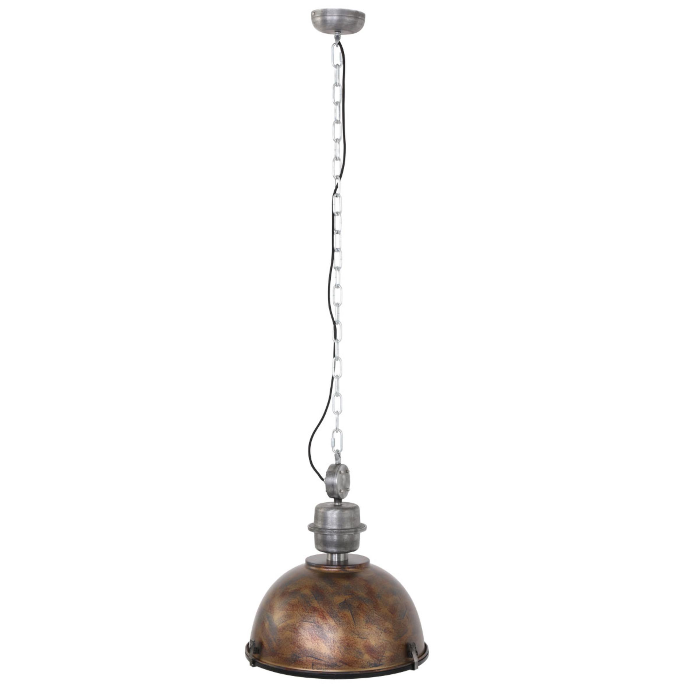 Pendelleuchte Bikkel - Braun, Trend, Glas/Metall (42/145/42cm)