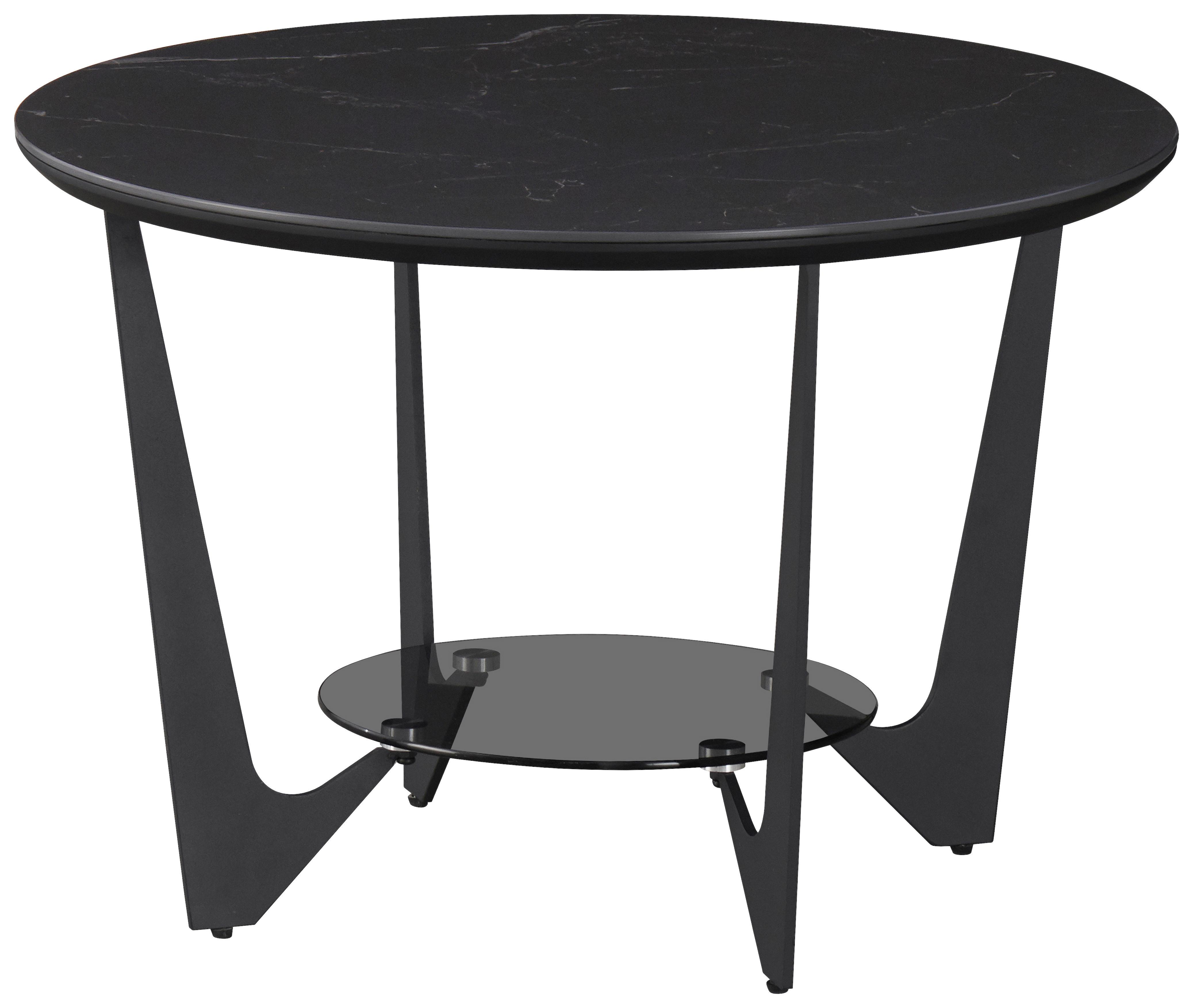 Couchtisch Midnight Moon - Schwarz, MODERN, Glas/Keramik (70/46/70cm)