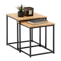 SADA STOLKŮ KOKO -EXKLUSIV- - černá/přírodní barvy, Lifestyle, kov/přírodní materiály (34/38/36/40/34/38cm) - Mömax