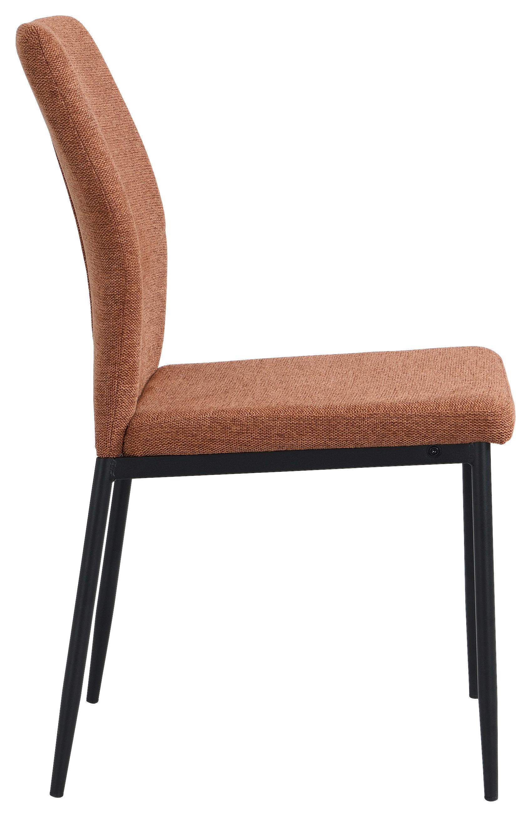 Vierfußstuhl Augusta Webstoff Braun - Schwarz/Braun, KONVENTIONELL, Textil/Metall (45/87/56.5cm)