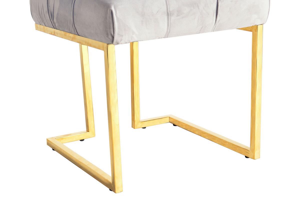 Hocker Rarity 125 Taupe, B: 48 Cm - Design, Textil/Metall (48/48/48cm) - Kayoom