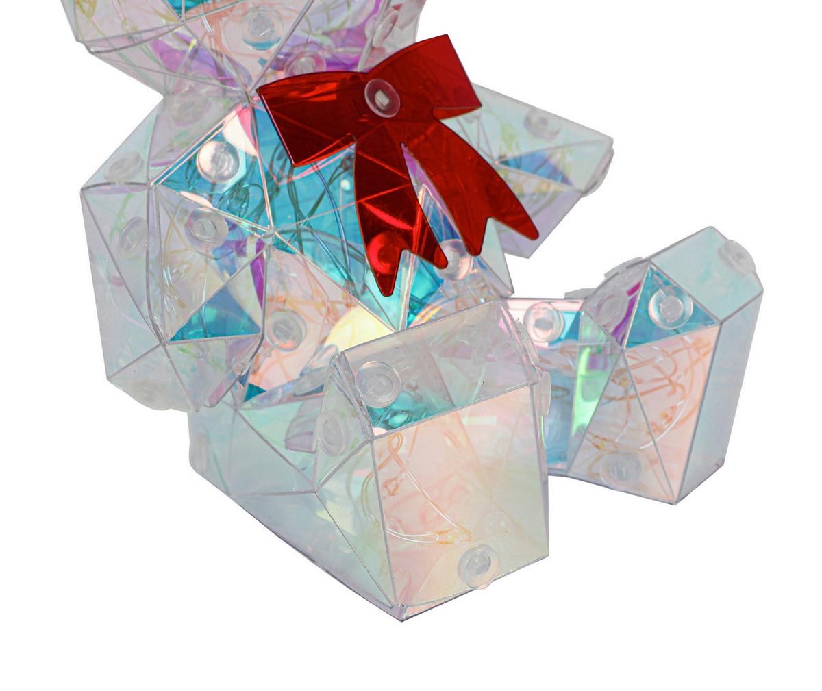 LED-Dekoleuchte Carolina - Transparent/Rot, Basics, Kunststoff (11,5/11/13,5cm) - Luca Bessoni