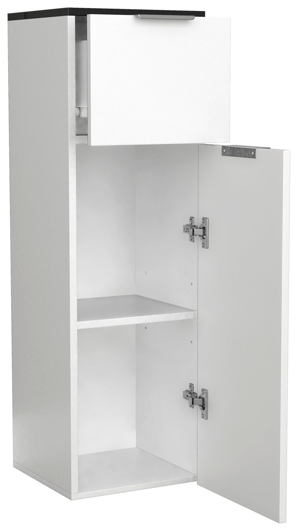 Highboard Donali Schwarz, Weiß B: 30 cm - Schwarz/Weiß, MODERN, Holzwerkstoff (30/95/30cm) - MID.YOU