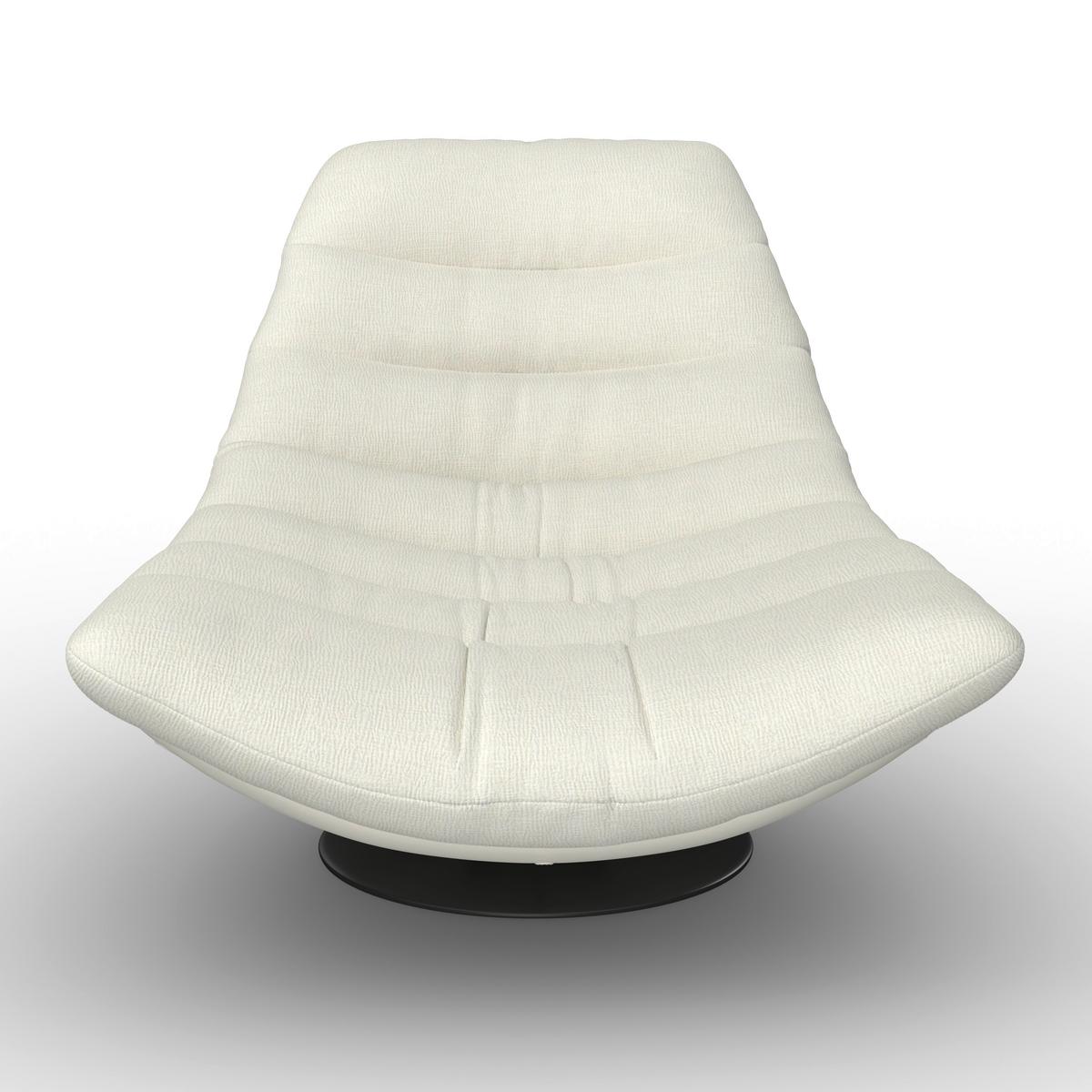 Relaxační křeslo LENA, bílá, max. 140 kg - bílá/černá, Moderní, kov/textil (85/82/113cm) - Bessagi Home