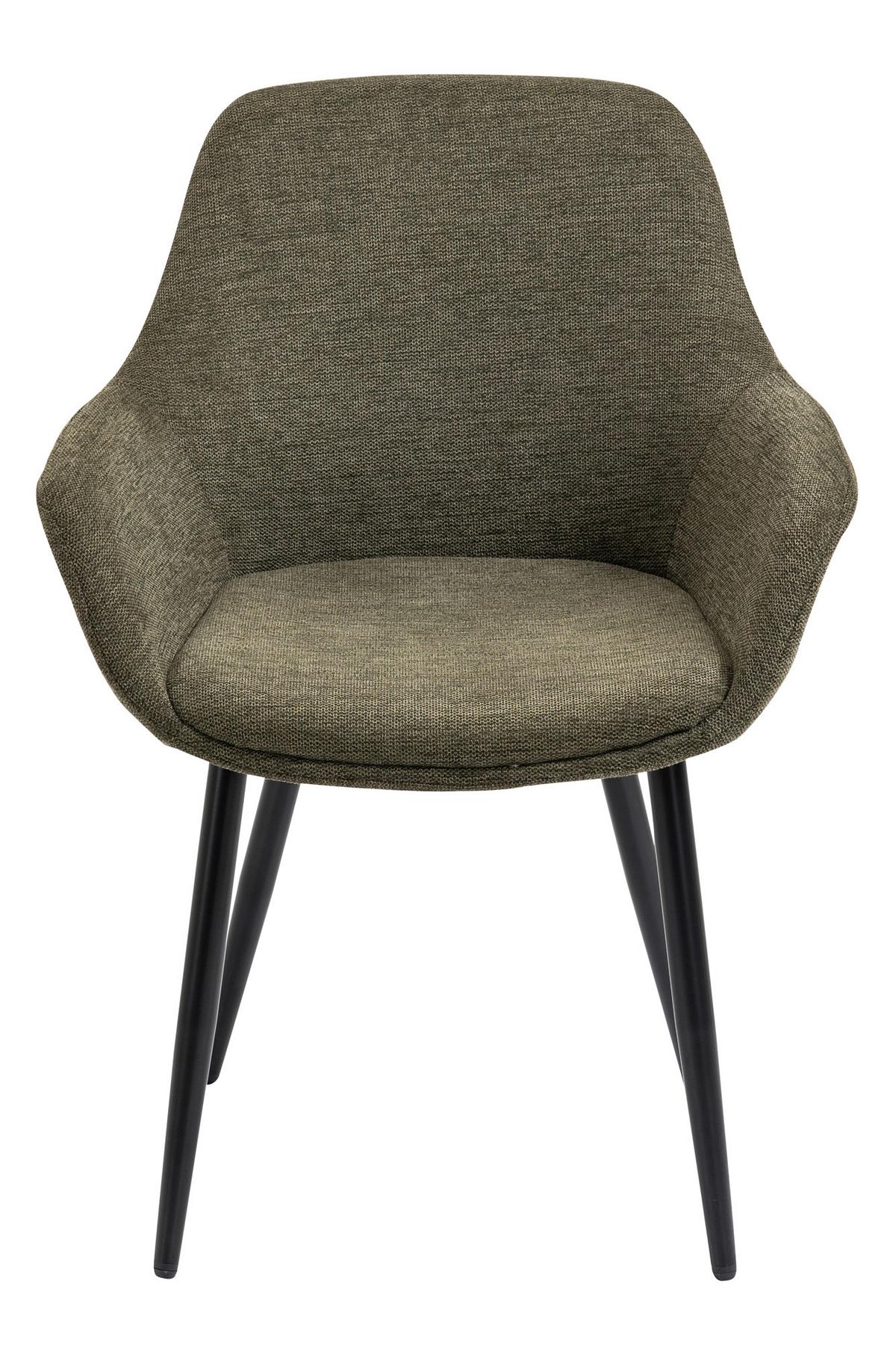 Tischgruppe Grün/Cognac L: 160 cm - Cognac/Grün, MODERN, Holz/Textil (160/85/77cm) - Livetastic