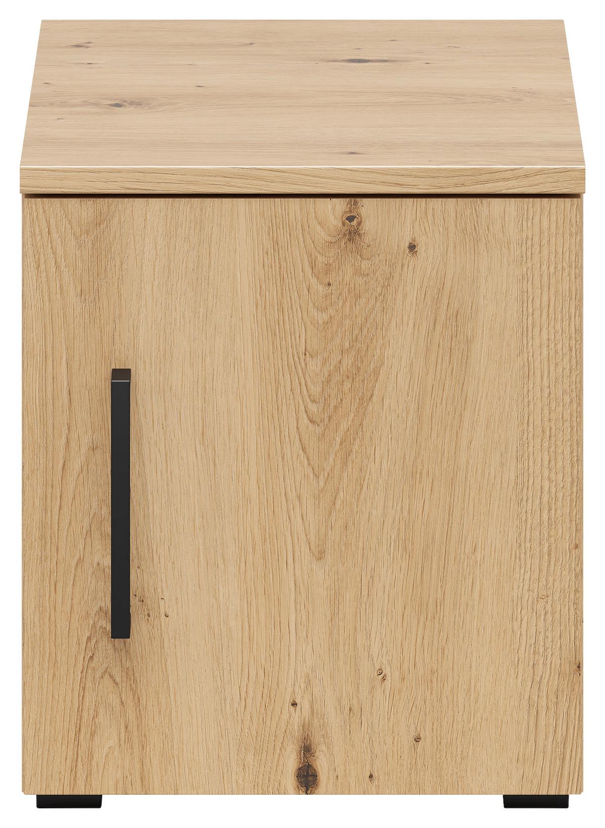 Nadstavec na skriňu MULTISTAURAUM š: 30 cm - čierna/dub artisan, Modern, kompozitné drevo/plast (30/35/40cm)