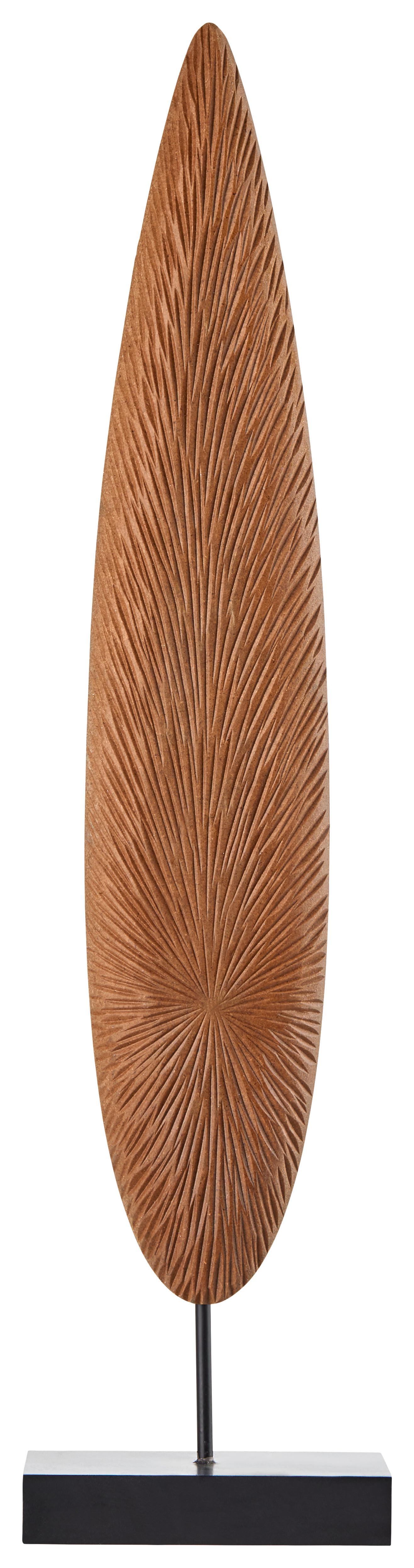 Dekoračný Predmet Adorno, 13/55/9cm - prírodné farby/čierna, kov/kompozitné drevo (13/55/9cm) - Zandiara