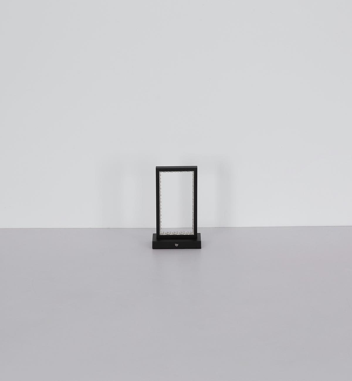 Akku-tischleuchte 24008a - Klar, Design, Kunststoff/Metall (14/7,5/23cm) - Globo