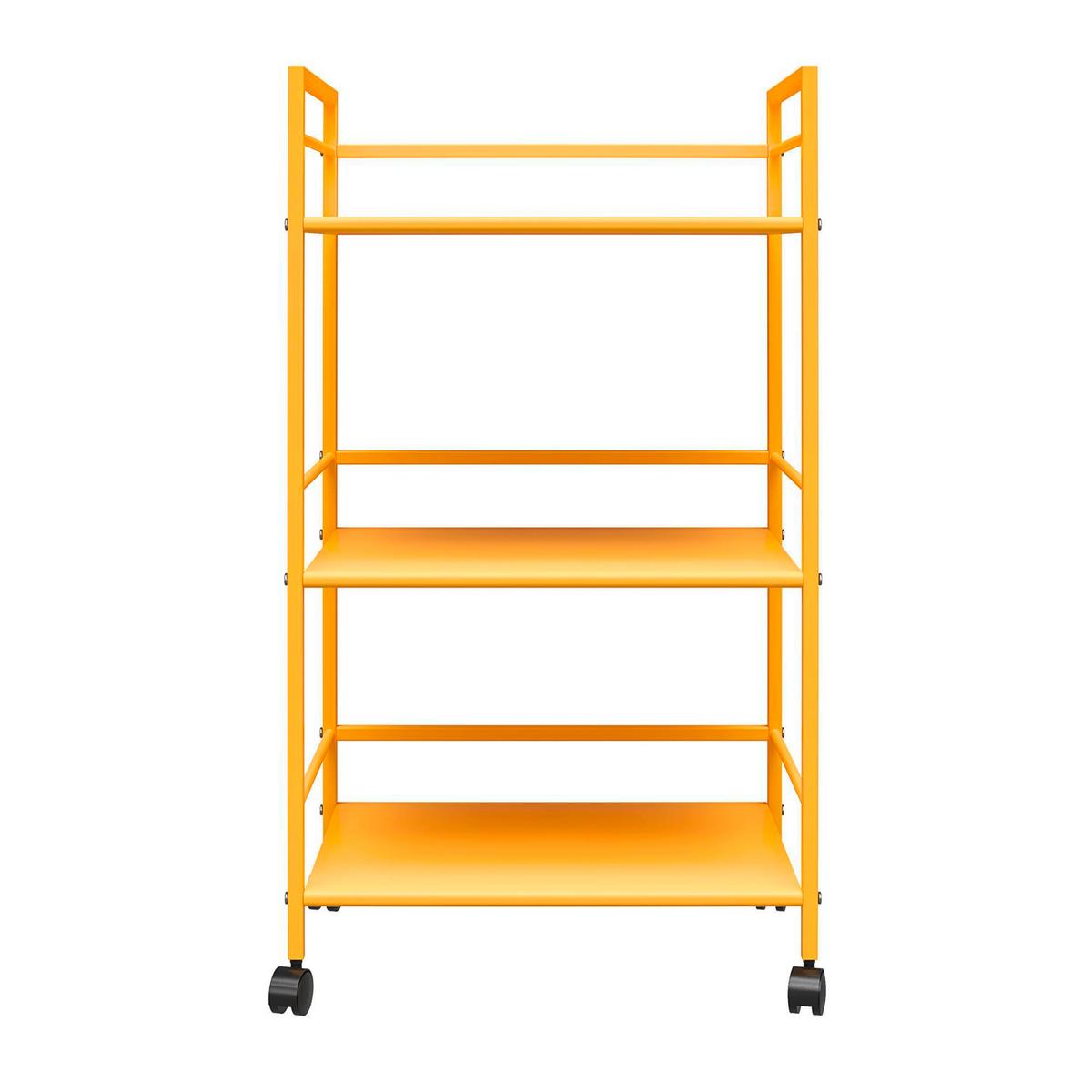 Servierwagen Cache Gelb B: 43 cm - Gelb, Design, Kunststoff/Metall (43/77/29cm) - MID.YOU