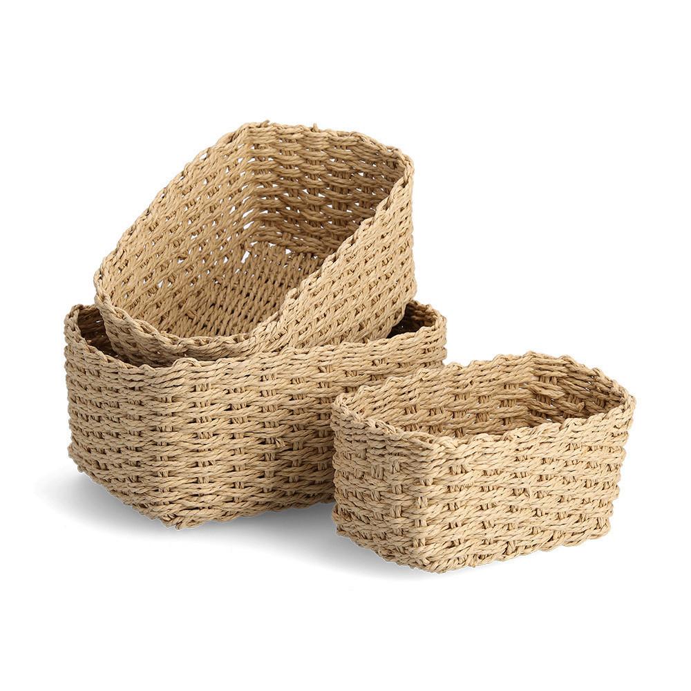 KORBSET BxHxT: ca. 24x18x13 cm - Naturfarben, Basics, Papier (24/18/13cm)