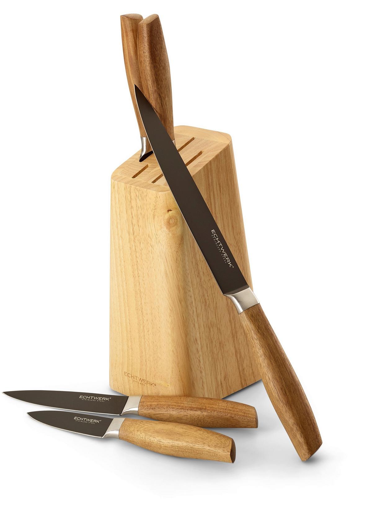 Messerblock Carmo - Akaziefarben, Basics, Holz (22,7cm) - Echtwerk