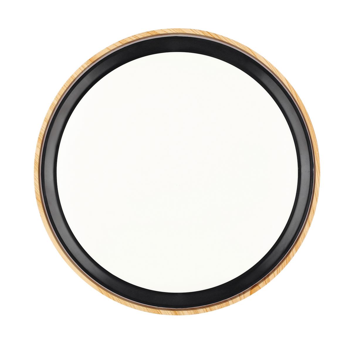 LED-Deckenleuchte 14-33932 Aflo - Eichefarben/Schwarz, Natur, Kunststoff/Metall (38/38/7.5cm)