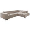 Eckschlafsofa Elias Neu Beige S: 307 cm - Beige/Schwarz, Design, Textil (307/201cm) - Livetastic