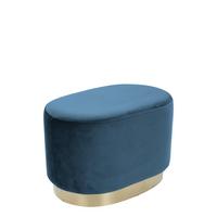 Pouf Samt Petrol/goldfarben Bxhxt: 35,5x43x55 Cm - Goldfarben/Petrol, Basics, Holz/Holzwerkstoff (35,5/43/55cm) - Kayoom