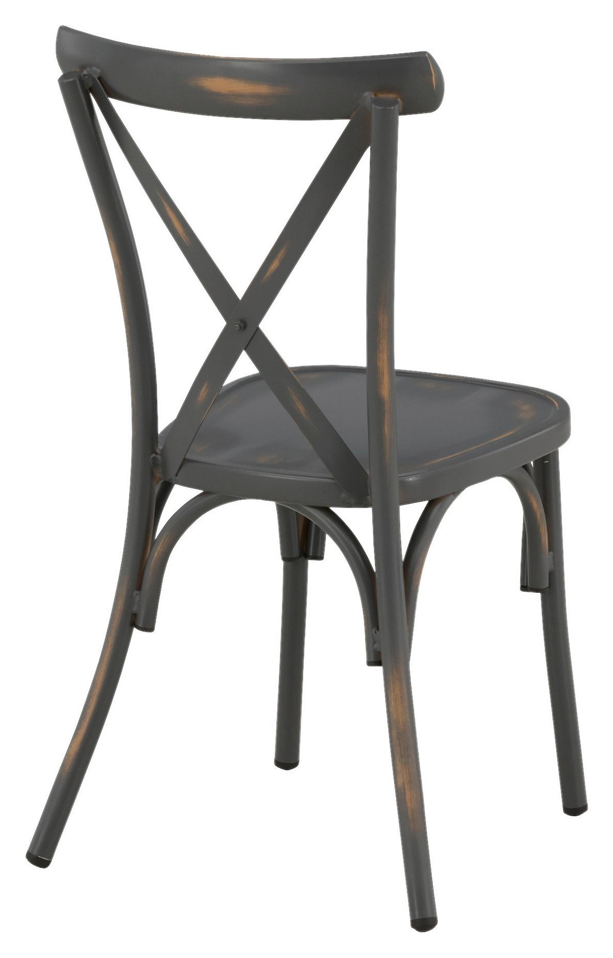 Gartenstuhl-Set Tablas Aluminium - Schwarz, KONVENTIONELL, Metall (48/88/48cm) - Gardenson