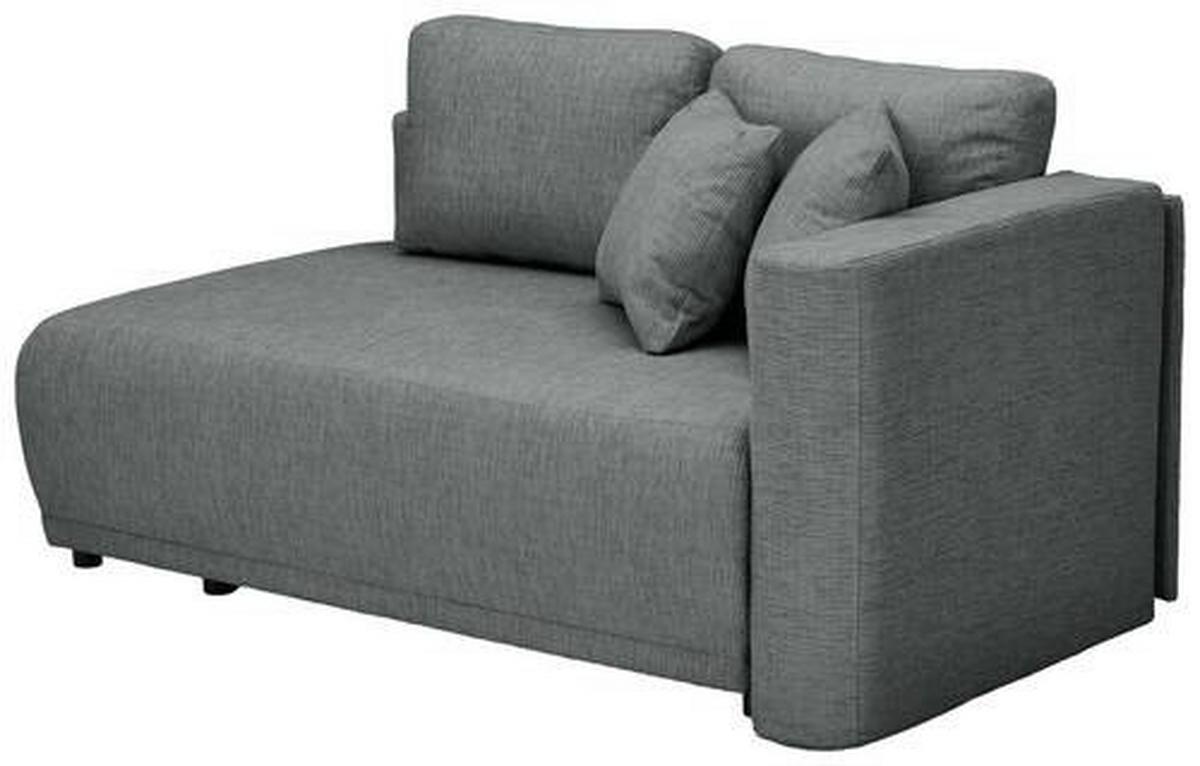 Chaiselongue Nello - Schwarz/Grau, KONVENTIONELL, Textil (171/73/93cm) - MID.YOU