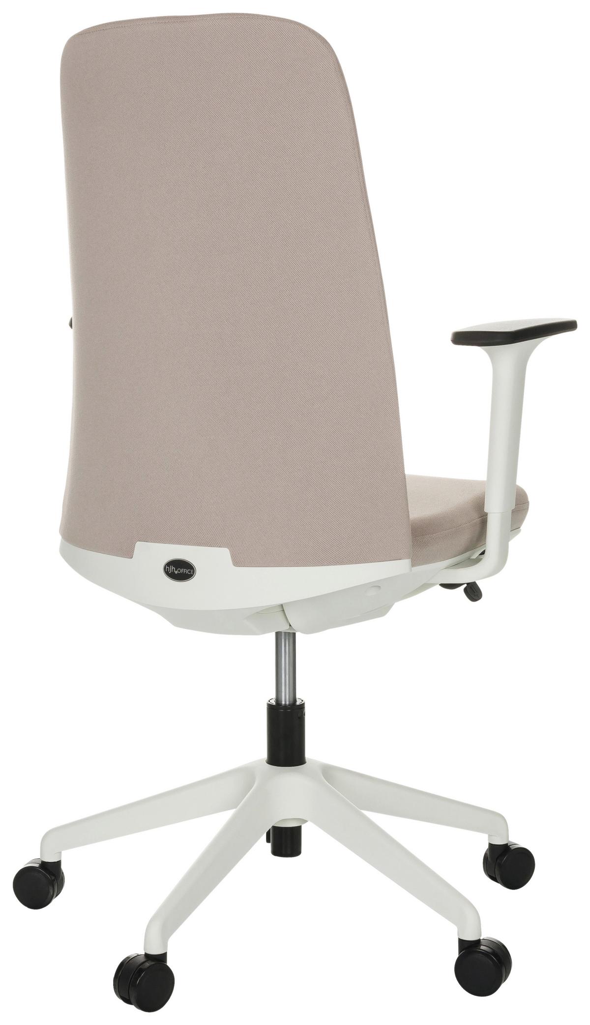Bürostuhl Nestora Mit Armstützen Beige - Beige/Schwarz, Basics, Kunststoff/Textil (70/103-113/70cm) - MID.YOU