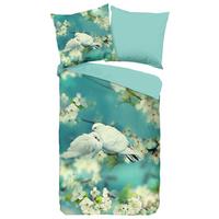 Wendebettwäsche Loving Grün Türkis 155x220 cm - Türkis/Grün, Natur, Textil (155/220cm)