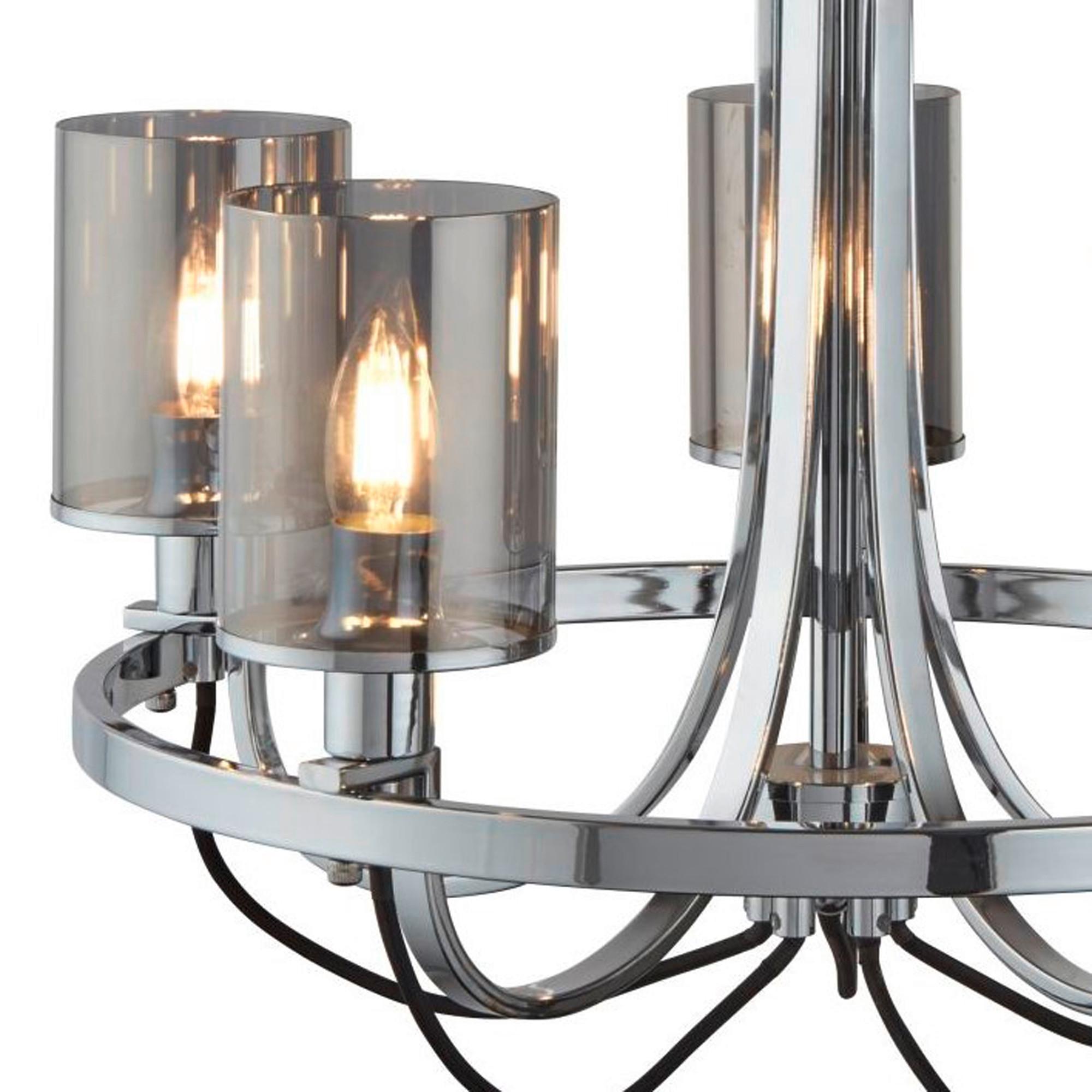 Kronleuchter 9045-5cc Catalina - Chromfarben, KONVENTIONELL, Glas/Metall (51/118cm)